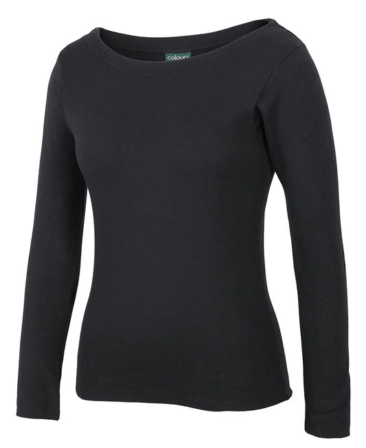 JB's C of C Ladies L/S Boat Neck Tee (1BTL)