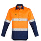 Syzmik Mens Closed Front Long Sleeve Shirt - Hoop Taped (ZW550)