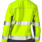 Bisley Womens Taped Two Tone Hi Vis Soft Shell Jacket (BJL6059T)