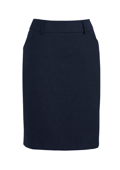 Biz Corporates Womens Comfort Wool Stretch Multi-Pleat Skirt (24015)