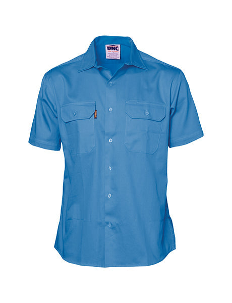 DNC Cotton Drill S/S Work Shirt  - Short Sleeve (3201)