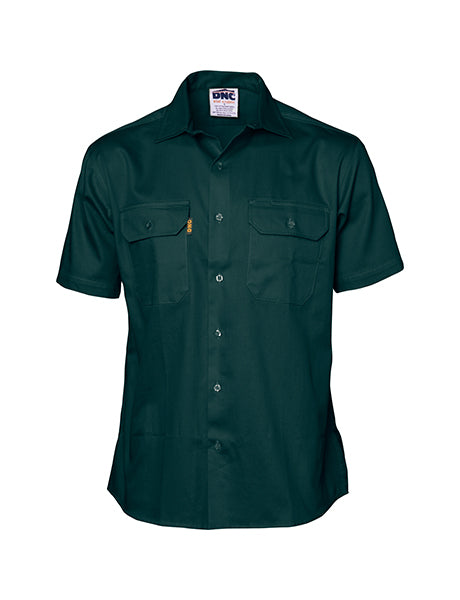 DNC Cotton Drill S/S Work Shirt  - Short Sleeve (3201)