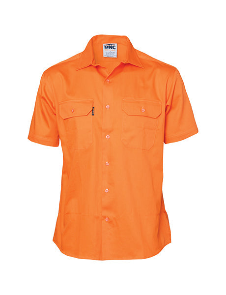 DNC Cotton Drill S/S Work Shirt  - Short Sleeve (3201)