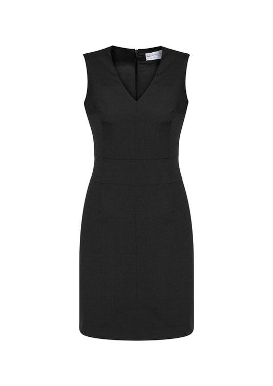 Biz Corporate Womens Sleeveless V Neck Dress (34021)