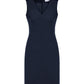Biz Corporate Womens Comfort Wool Stretch Sleeveless V-Neck Dress (34021)