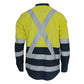 DNC Hivis 2 tone L/W cotton bio-motion & "x" back shirt with CSR R/tape - L/S (3547)