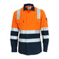 DNC Hivis 2 tone L/W cotton bio-motion & "x" back shirt with CSR R/tape - L/S (3547)