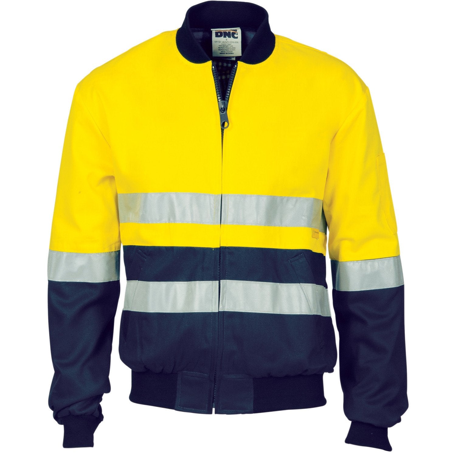 DNC Workwear-DNC HiVis Two Tone D/N Cotton Bomber Jacket with 3m r/tape--Uniform Wholesalers - 1