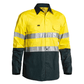 Bisley 2 Tone Hi Vis Gusset Cuff Shirt 3M Reflective Tape-Long Sleeve-(BS6896)