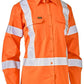 Bisley Women's X Taped Biomotion Hi Vis Cool Lightweight Drill Shirt (BL6166XT)