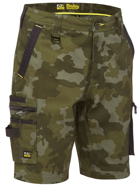 Bisley Flx & Move™ Stretch Canvas Camo Cargo Short - Limited Edition (BSHC1337)