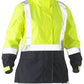 Bisley Women's H Taped Two Tone Hi Vis Rain Jacket - (BJL6966T)