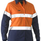 Bisley Women's Taped Two Tone Hi Vis Recycled Drill Shirt (BL6996T)
