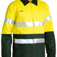 Bisley 2 Tone Hi Vis Drill Jacket 3m Reflective Tape-(BK6710T)