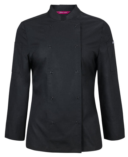 JB'S Ladies L/S Snap Button Chef Jacket (5CJL1)
