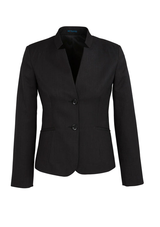 Biz Corporate Womens Cool Stretch Short Jacket with Reverse Lapel (60113)