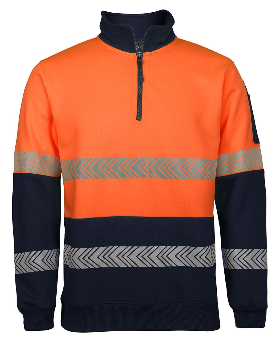 JB'S Hi Vis ½ Zip Segmented Tape Fleece (6HZS)