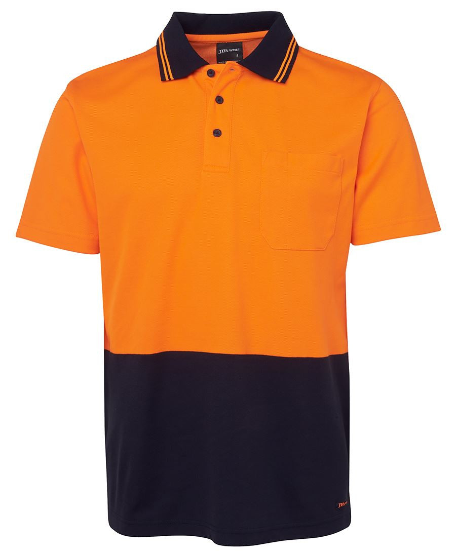 JB's Hi Vis Non Cuff S/S Cotton Back (6NCCS)