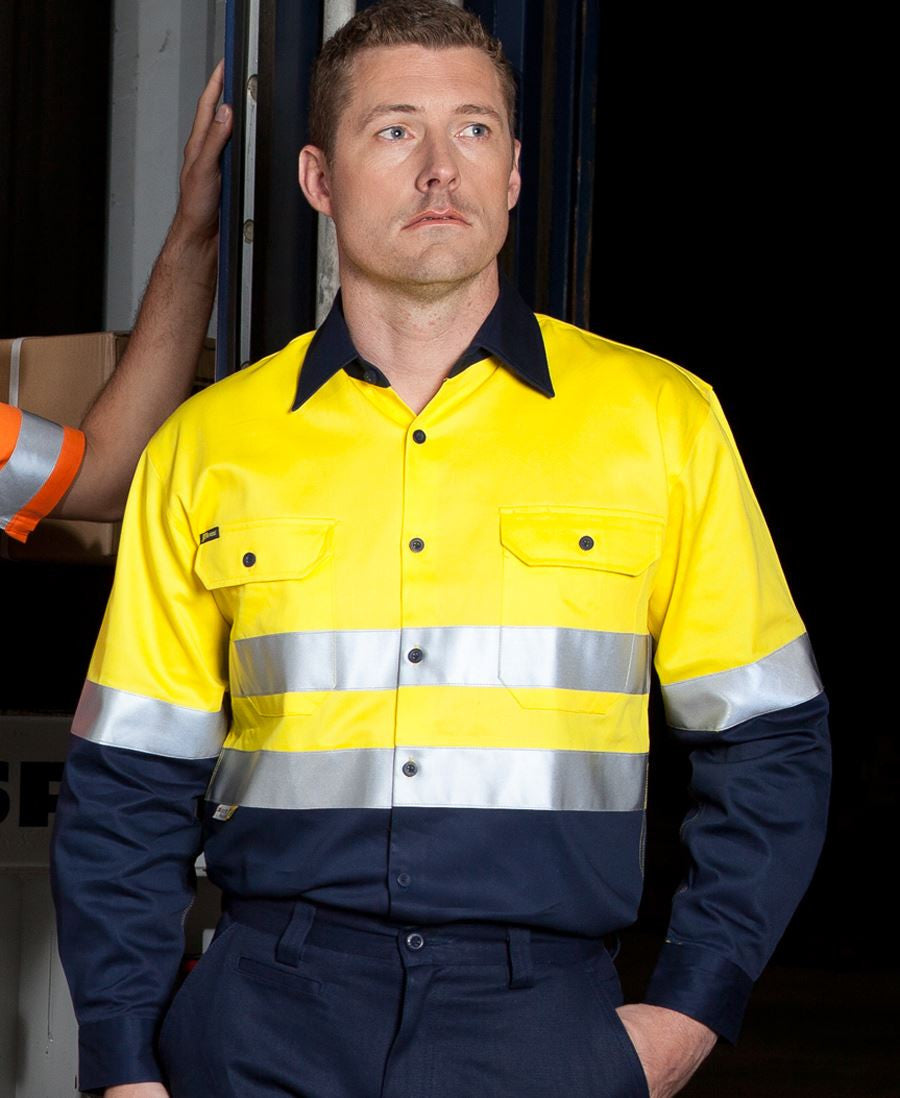 JB's Hi Vis (D+N) Long Sleeve 190g Shirt - Adults (6HLS)