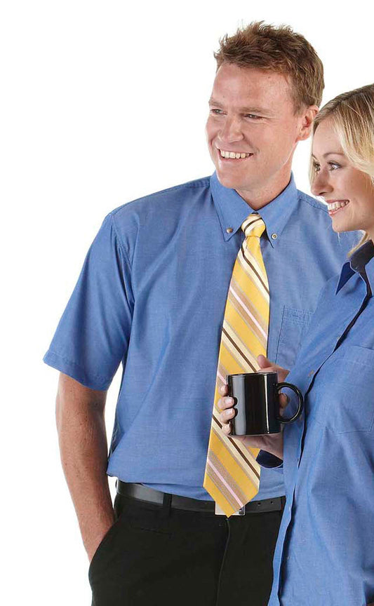 Jb's Original Short Sleeve Indigo Chambray  Shirt - Adults (4ICS)