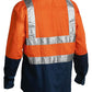 Bisley 2 Tone Hi Vis Drill Shirt 3M Reflective Tape - Long Sleeve-(BS6267T)