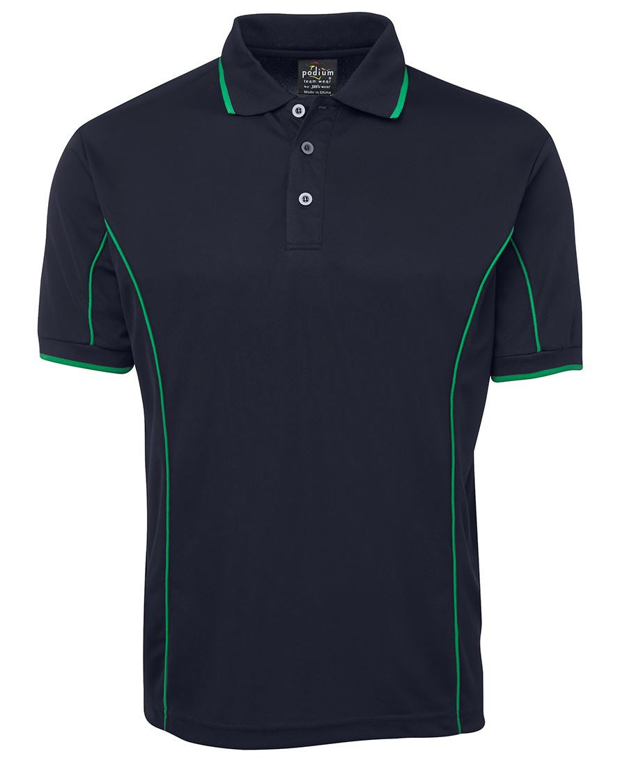 JB's Adults Podium Short Sleeve Piping Polo 3rd (5 Colour) (7PIP)