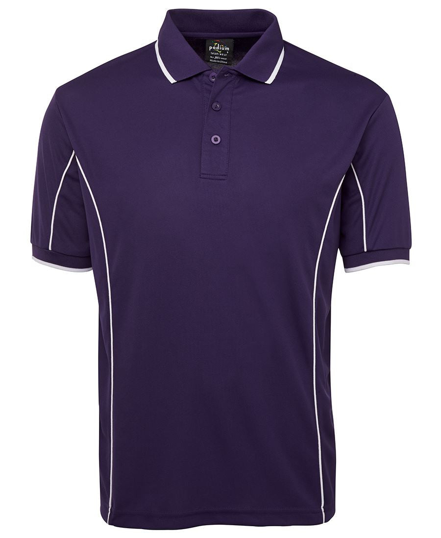 JB's Adults Podium Short Sleeve Piping Polo 3rd (5 Colour) (7PIP)