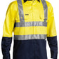 Bisley 2 Tone Hi Vis Drill Shirt 3M Reflective Tape - Long Sleeve-(BS6267T)