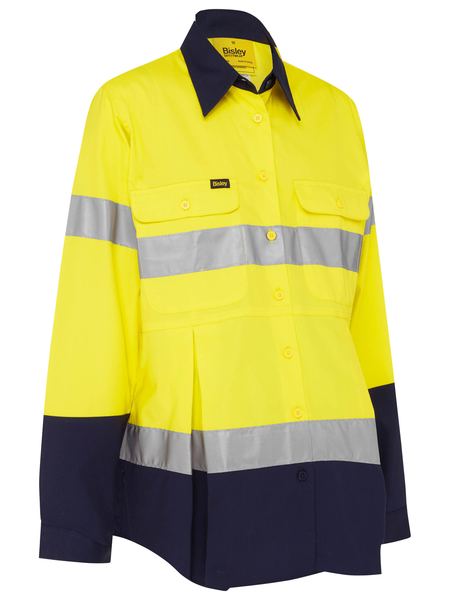 Bisley 3M Taped Hi Vis Maternity Drill Shirt (BLM6456T)