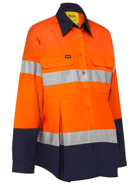 Bisley 3M Taped Hi Vis Maternity Drill Shirt (BLM6456T)