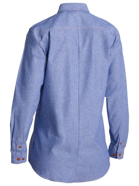 Bisley Ladies Chambray Shirt - Long Sleeve-(B76407L)