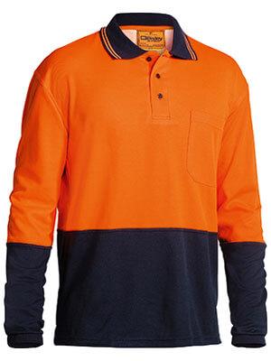 Bisley 2 Tone Hi Vis Polo Shirt - Long Sleeve-(BK6234)