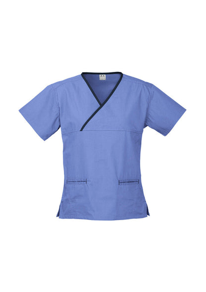Biz Collection Womens Contrast Scrub Top (H10722)
