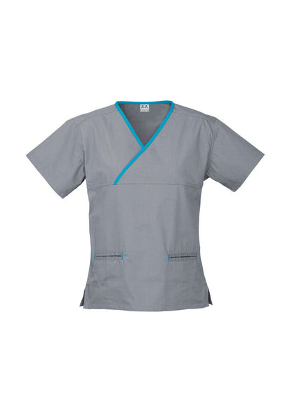 Biz Collection Womens Contrast Scrub Top (H10722)