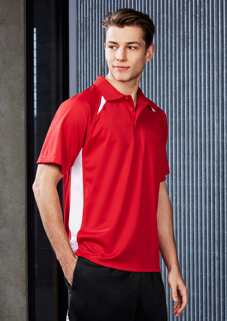 Biz Collection Mens Splice S/S Polo- (P7700)