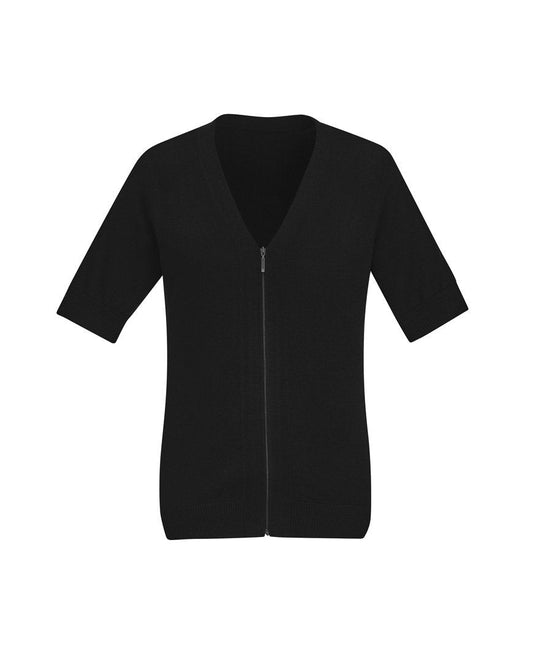 Biz Collection Womens Zip Front Short Sleeve Knit (CK962LC)