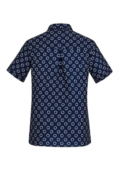Biz Care Womens Florence Daisy Print Short Sleeve Shirt(CS948LS)