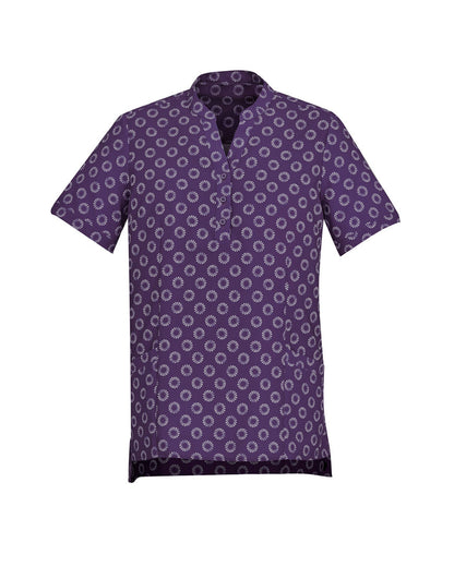 Biz Care Womens Florence Daisy Print Tunic (CS950LS)-Purple