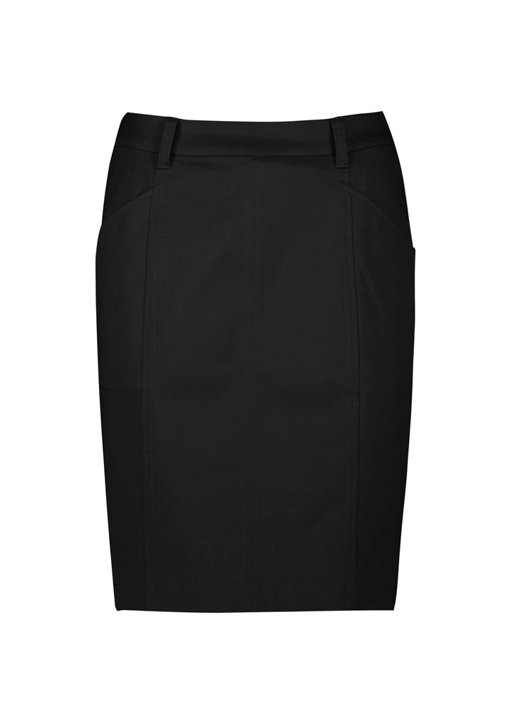 Biz Corporate Womens Mid Waist Stretch Chino Skirt (RGS264L)