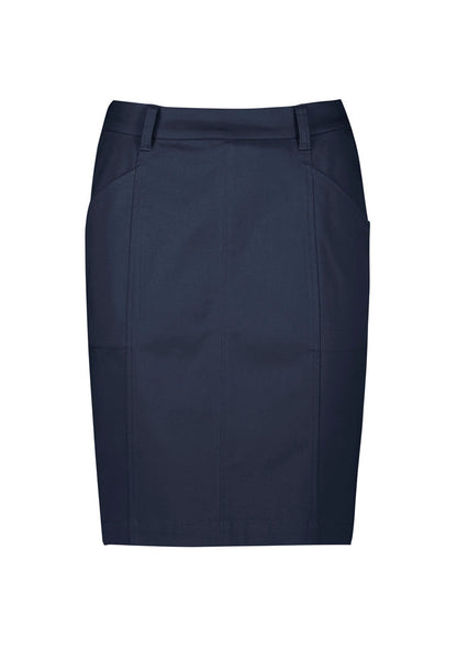Biz Corporate Womens Mid Waist Stretch Chino Skirt (RGS264L)