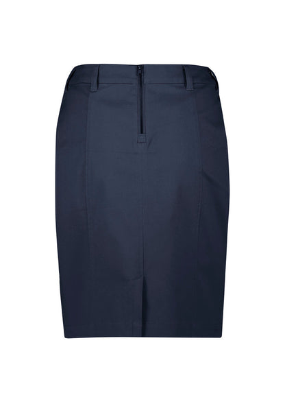 Biz Corporate Womens Mid Waist Stretch Chino Skirt (RGS264L)