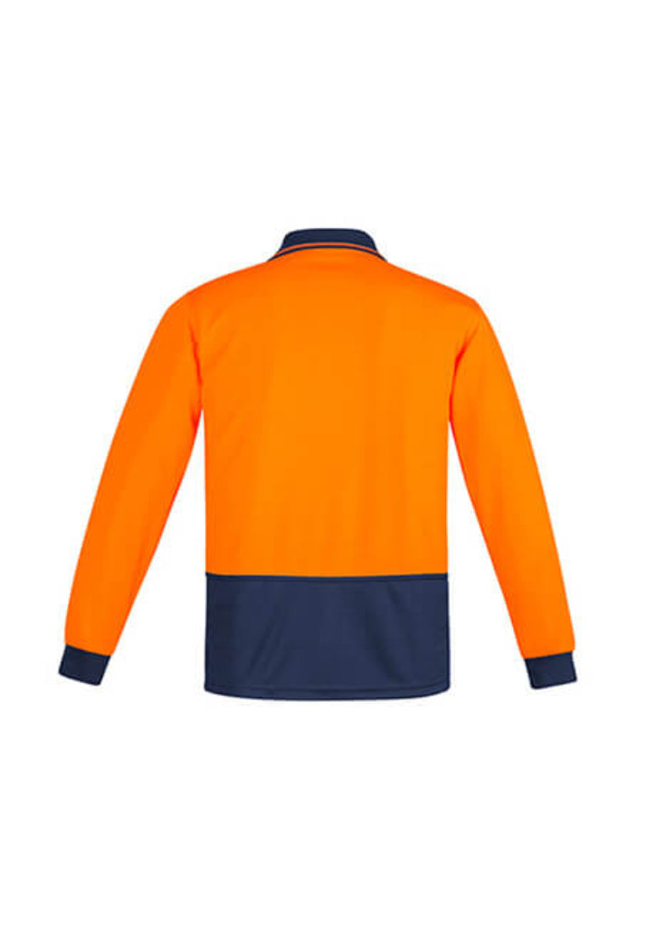Syzmik Mens Hi Vis Comfort Back Long Sleeve Polo (ZH410)