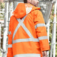 Syzmik Mens Hi Vis X Back Taped 4 In 1 Waterproof Jacket (ZJ616)