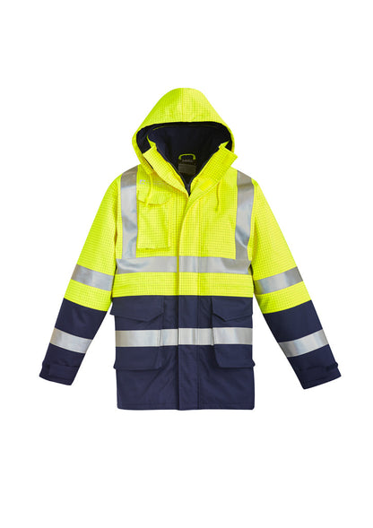 Syzmik Mens Orange Flame Arc Rated Antistatic Waterproof Jacket(ZJ900)