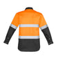 Syzmik Mens Hi Vis Spliced Industrial Shirt - Hoop Taped (ZW123)