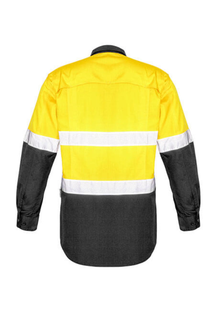 Syzmik Mens Rugged Cooling HI Vis Taped Long Sleeve Shirt (ZW129)