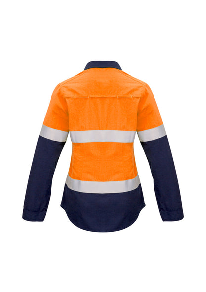 Syzmik Womens FR Closed Front Hooped Taped Spliced Shirt (ZW131)