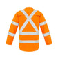 Syzmik Mens Red Flame Hi Vis X Back Shirt (ZW137)