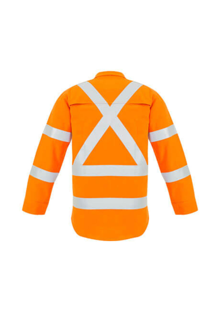 Syzmik Mens Red Flame Hi Vis X Back Shirt (ZW137)