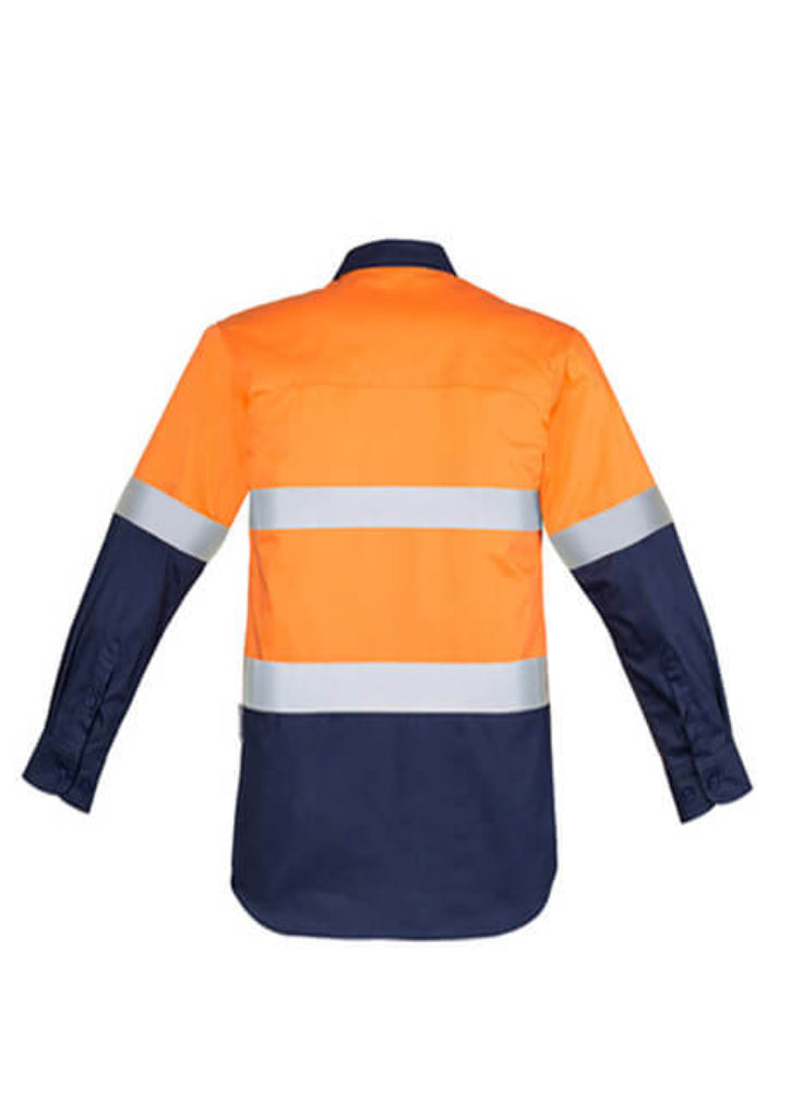 Syzmik Mens Closed Front Long Sleeve Shirt - Hoop Taped (ZW550)